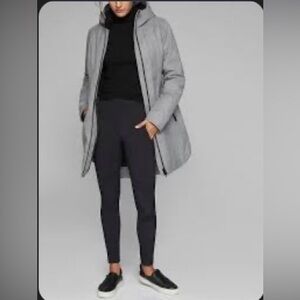 Athleta Cascades Hooded Parka Gray, Size Small
